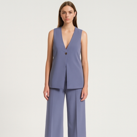 Jason Wu 1 Button Lavender Long Vest S - Picture 2 of 9